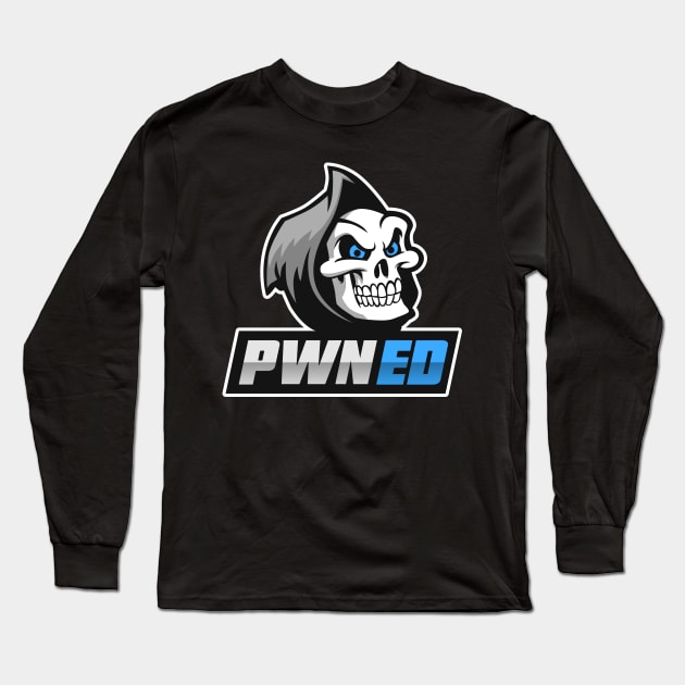 Cyber security - Hacker - PWNED Blue Long Sleeve T-Shirt by Cyber Club Tees